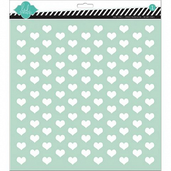 Трафарет-маска "American Crafts" Heidi Swapp HS00829 «Tiny Hearts» 30х30 см
