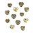 Набор декоративных пуговиц «Dress It Up» 0180 Маленькие золотые сердца