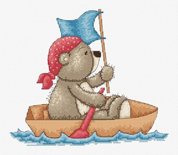 Набор для вышивания «Luca-S» B1039 Медвежонок Bruno, 20.5 х 18 см