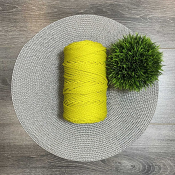 Шнур полиэфирный 5 мм с сердечником (лимонный) 50м (50)