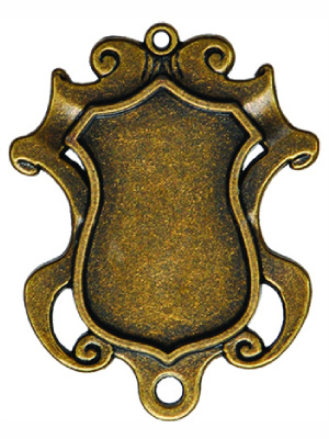 Заготовки для украшений «Shield Bezel-Small-Bronze» (Бронза)