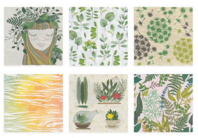 Салфетки бумажные "Love2art" ассорти  SDP №0221-11 33 x 33 6 шт. "Безмятежность"