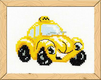 Набор для вышивания «Весёлая Пчёлка» НВ107 Такси 13х16 см