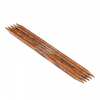 Спицы деревянные носочные Ginger Cubics KnitPro, 20 см, 7.00 мм 43029