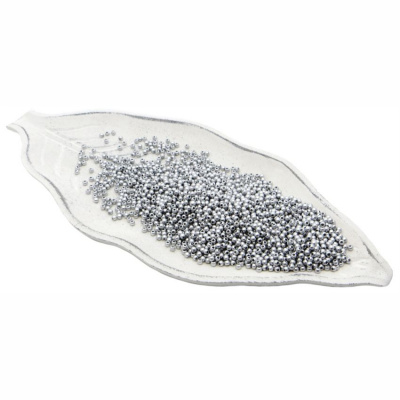 Бусины пластиковые "РУКОДЕЛИЕ", диаметр 3мм, цвет №84 серебряный, 25гр/пакет, PP1001C84