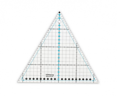 Линейка "Gamma" QRL-09 для пэчворка 20 x 23 см "треугольник 60°", пластик