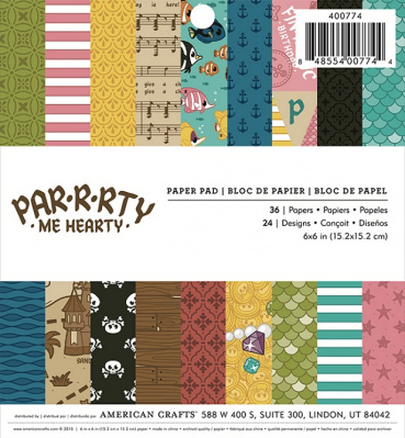 Набор бумаги Imaginisce "Party Me Hearty" 15,2х15,2см (36 листов)