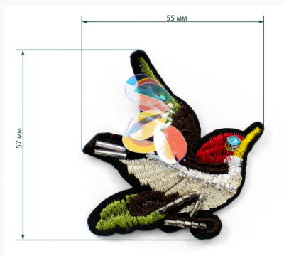 Украшение текстильное LA51  55 x 57 мм 1 шт