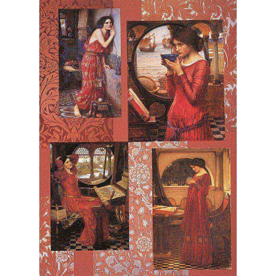 A4-069 Waterhouse-Woman in Red