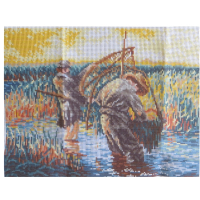 Рисунок на канве 30*40 см Orchidea "Рыбаки"