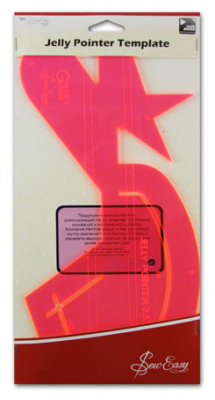 Лекало прозрачное "Jelly Pointer" для квилтинга, пластик, цвет розовый