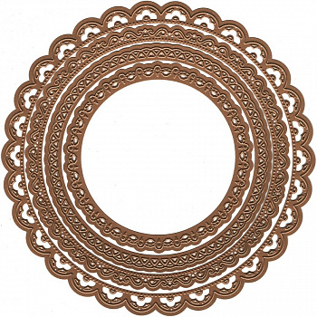 Набор ножей Spellbinders® Nestabilities® Decorative Elements "Большие декоративные круги 1"