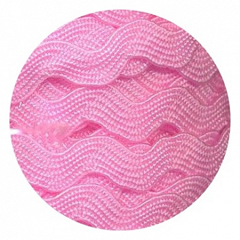 Тесьма отделочная  JZ-5 "Gamma" ЗИГ-ЗАГ 5 мм*3 м , цв.003 розовый