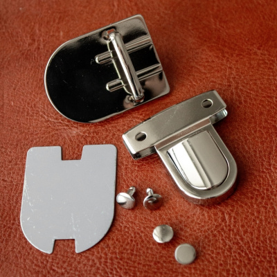 Замок портфельный 7714223 размер 36*50 мм никель 1 шт.