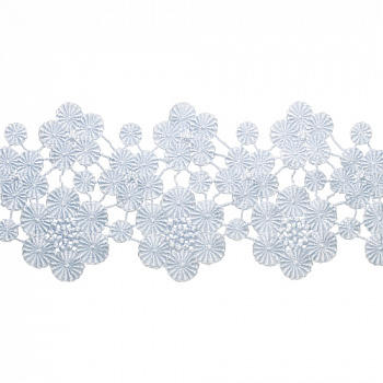 Кружево гипюр матовое 7см*13,72м 1AS-304 W9715 жемчужно-серый