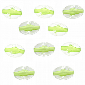 Бусина "Zlatka" акрил Z017P 13 х 20 мм  10 шт №827 салатовый