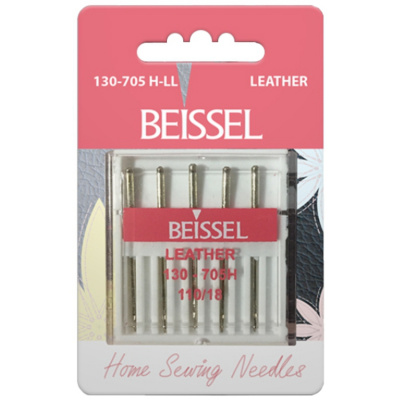 Иглы д/бытовых швейных машин для кожи (Leather),5 шт, № 110, 130-705 H-LL/блистер, BEISSEL