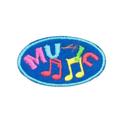 Термоаппликация Hobby&Pro 'Music', синий, 4.5*2.5см
