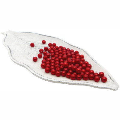 Бусины пластиковые "РУКОДЕЛИЕ", диаметр 8мм, цвет №31 алый, 25гр/пакет, PP1005C31