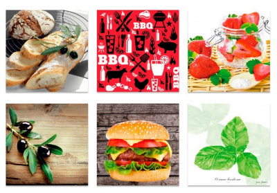 Салфетки бумажные "Love2art" ассорти  SDP №1219-05  33 x 33 6 шт. "Барбекю-вечеринка"