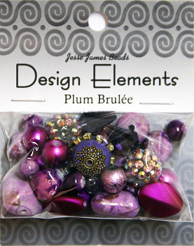 Набор декоративных бусин "Design Elements" 5896 Сливовое крем-брюле