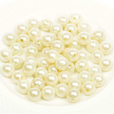 Бусины «Magic 4 Hobby» круглые перламутр 12мм, цв.H02 молочный, уп.50г.(64шт.)