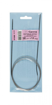 Спицы круговые «Gamma» MKN-R металл d 1,8 мм 100 см с металлической леской