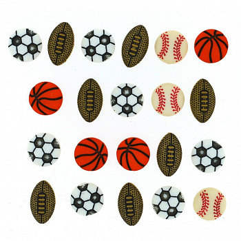 Набор декоративных пуговиц «Dress It Up» 2227 Спортивный инвентарь