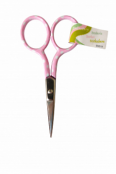 Ножницы для вышивания с цветочным принтом B4814 розовые 9,5 см