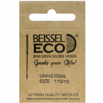 Иглы д/бытовых швейных машин Универсальные (Universal),10 шт, № 110, 130-705 H/крафт, BEISSEL