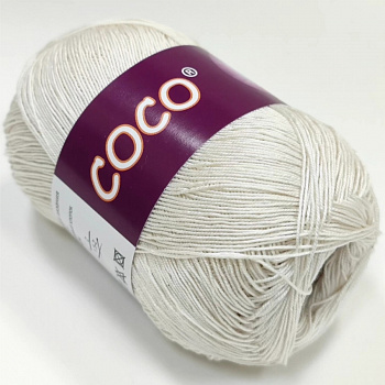 Коко (VITA Cotton), пряжа для ручного вязания (3850, натуральный)