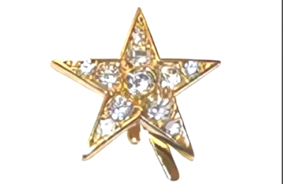 Украшение Микрон Звезда GB1127. набор 2 шт. 27х27 мм золото