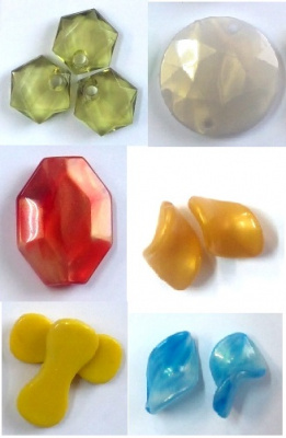 Бусины пластик ассорти, 100 г