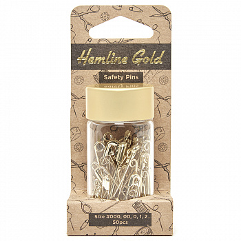 Булавки английские,ассорти"Hemline" 415.99.GD.HG - 50 шт. золото