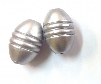 Бусы прозрачные/пластик/оплавленный (№0,55) в упак. 100 гр (серебро)