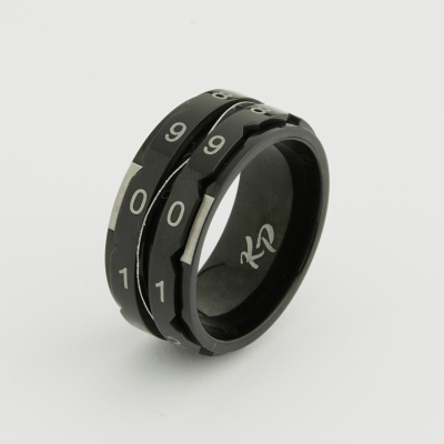 Счетчик рядов кольцо KnitPro, размер 11 (внутр.диам.20,6мм), черный 10869