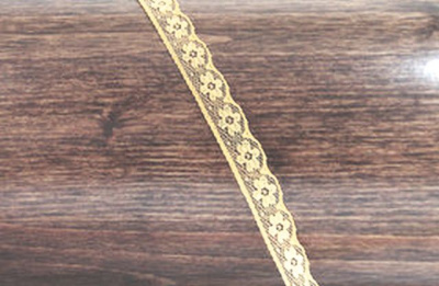 Кружево капрон 136-1, 1,4см 30м, 100% п/э,цв.св.желт...