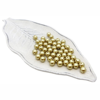 Бусины пластиковые "РУКОДЕЛИЕ", диаметр 10мм, цвет №83 золотой, 25гр/пакет, PP1006C83