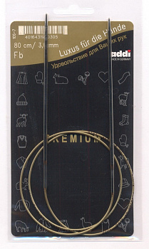 Спицы круговые супергладкие, никель, ADDI 105-7, 80 см, №3.0