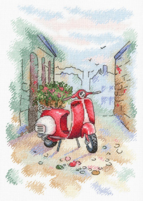 Набор для вышивания "Акварель" А-010  Итальянский дворик, 25 х 18 см