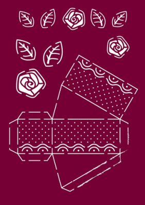 Трафарет для эмбоссинга, торт, пластик, А4