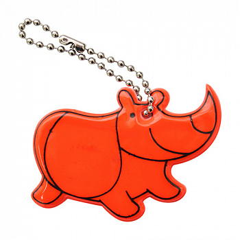 Светоотражающая подвеска 0165-2007 "Носорог" 2 шт. (оранжевый)