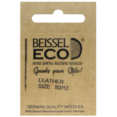 Иглы д/бытовых швейных машин для кожи (Leather),5 шт, № 80, 130-705 H-LL/крафт, BEISSEL