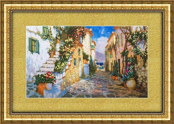 Набор для вышивания «Panna» ЖК-2015 Улица к морю,24*14,5 см