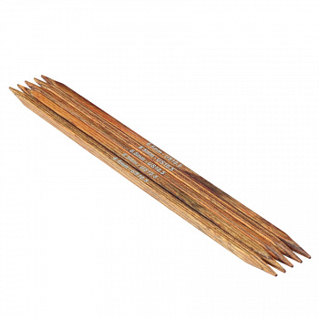 Спицы деревянные носочные Ginger Cubics KnitPro, 20 см, 6.50 мм 43028