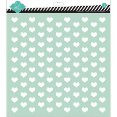 Трафарет-маска "American Crafts" Heidi Swapp HS00829 «Tiny Hearts» 30х30 см