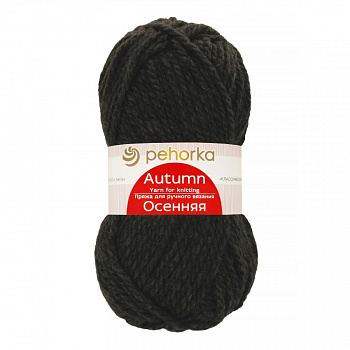 Осенняя, пряжа для ручного вязания (435, антрацит)
