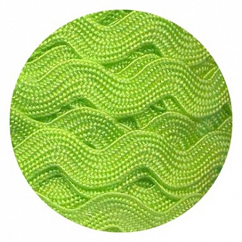 Тесьма отделочная  JZ-5 "Gamma" ЗИГ-ЗАГ 5 мм*3 м , цв.085 салатовый