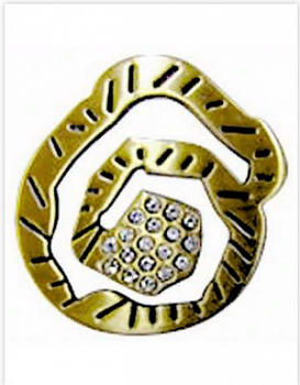 Украшение Микрон GB1244 Роза 2 шт. 33х35мм мат.золото