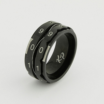 Счетчик рядов кольцо KnitPro, размер 11 (внутр.диам.20,6мм), черный 10869